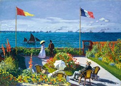 Bluebird Puzzle art jigsaw Claude Monet Garden at Sainte-Adresse 1000 pieces