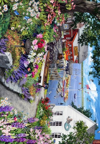 Bluebird Puzzle jigsaw puzzle Coastal Garden - 1000 pieces colorful