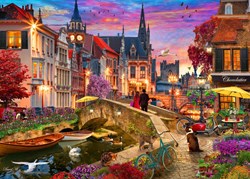 Bluebird Puzzle jigsaw puzzle evening on the canal - 1000 pieces