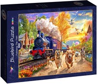 Bluebird Puzzle jigsaw Following The Train - 300 pieces - colorful puzzle fun-2