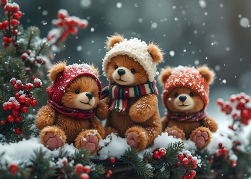 Bluebird Puzzle jigsaw Little Bears in the Snow 300 pieces cardboard