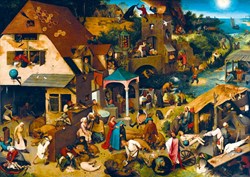 Bluebird Puzzle art jigsaw Pieter Bruegel the Elder Netherlandish Proverbs 1000 pieces