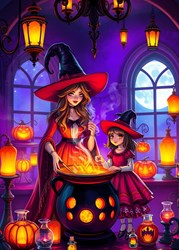 Bluebird Puzzle jigsaw puzzle Spells and pumpkins - 300 pieces