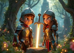 Bluebird Puzzle jigsaw puzzle The Guardians of the Sword of Light 204 pieces
