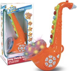 Bontempi electronic saxophone toy with light effects orange