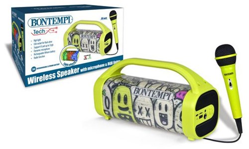 Bontempi wireless speaker with microphone and light effects - musical fun