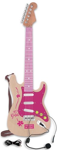 Bontempi electronic guitar - toy guitar with microphone and shoulder strap-2