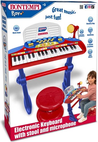 Bontempi keyboard toy electronic with 37 keys and microphone