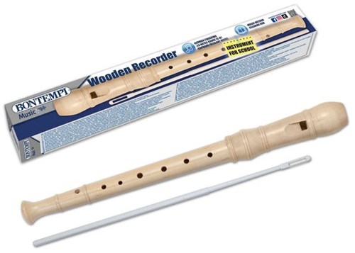 Bontempi wooden recorder - German fingering - musical instrument for kids