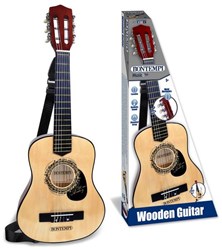 Bontempi wooden kids guitar 75 cm with shoulder strap - musical toy