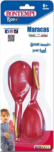 Bontempi maracas musical instrument red - ideal for kids and musical fun