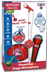 Bontempi toy microphone Showtime Stage with music connection - white