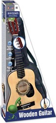 Bontempi wooden guitar 75 cm with shoulder strap and carry bag - toy guitar