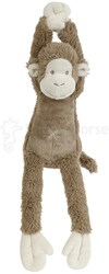 Happy Horse Musical Cuddly Toy Monkey Mickey - Brown - Baby Gift - Plush