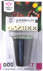 Longfield Games Dice Set - Cup + D6 16mm Dice Set (6 pieces)