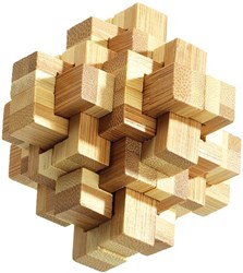 Philos Bamboo Puzzle Cursed Knot - Wooden Brain Teaser Game
