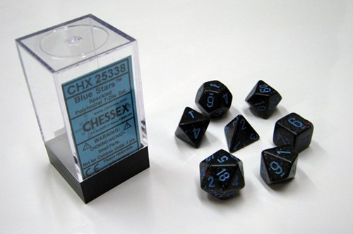 Chessex Blue Stars Speckled Dice Dice Set (7 pieces)
