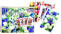 Piatnik Flower Paradise Blue Playing Cards - Double Deck
