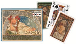Piatnik Mucha Hyacinta Playing Cards - Double Decker