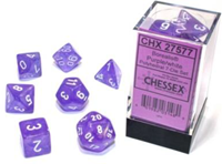 Chessex Borealis Polyhedral Purple/white Luminary Dice Set (7 pieces)