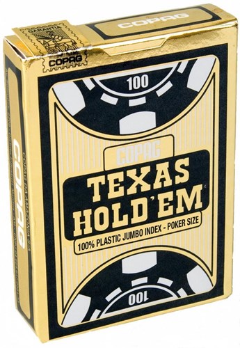 Copag Texas Hold'em Gold - Jumbo Face - 2 index - TBX Black