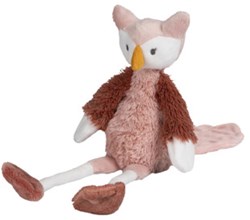 Happy Horse plush owl Olivia old pink 31cm - soft baby cuddly toy