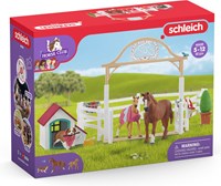 Schleich Horse Club - Play Figure Set Hannah's Guest Horses and Dog Ruby 42458