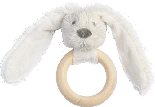 Happy Horse wooden teething ring bunny Richie ivory FSC baby gift