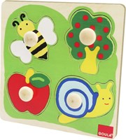 Goula wooden orchard animal puzzle - educational toy for toddlers