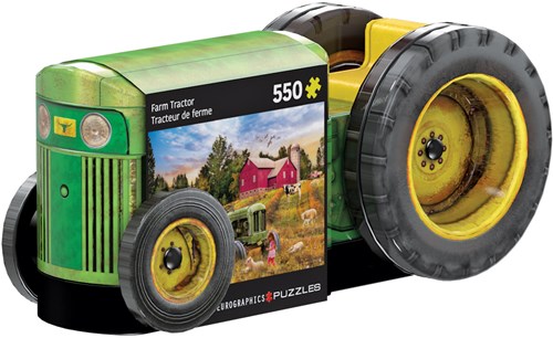 Eurographics puzzle vintage tractor - 550 pieces - metal tin