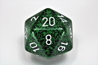 Chessex dice D20 speckled Recon 34mm white RPG Dungeons & Dragons
