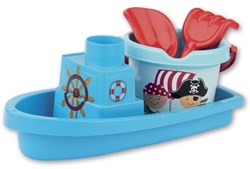 Androni Giocattoli beach toy Boat with pirate bucket set blue