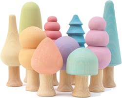 Ocamora wooden toy Forest set - colorful trees for imaginative play