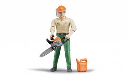 Bruder forestry worker 10.7cm with ass (60030)