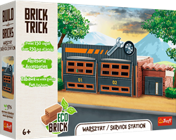 Brick Trick building set gas station - creative toy for kids