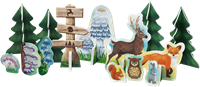 Brick Trick building set forest house ceramic and wood 220 pieces-2