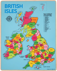 BigJigs educational puzzle British Isles wooden map for kids