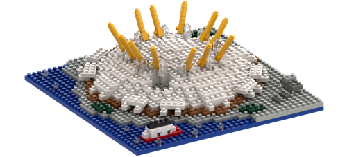 Brixies building set Millennium Dome 570 pieces - educational toy