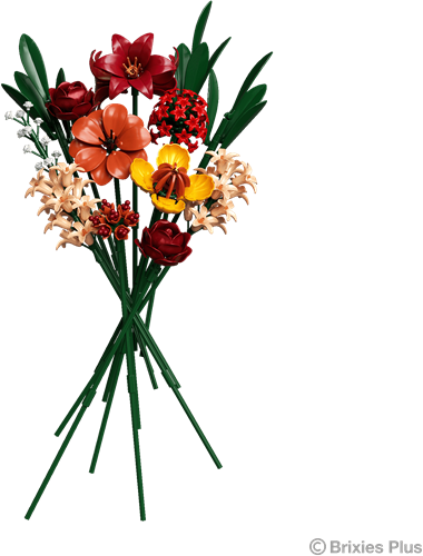 Brixies flower building set bouquet - 400 building blocks for kids