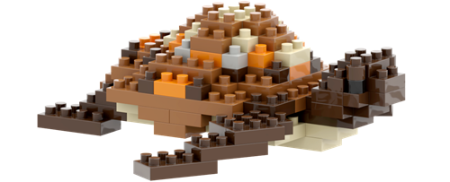 Brixies turtle building set - 103 pieces - creative toy