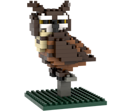 Brixies building set owl - 126 bricks for creative fun for kids
