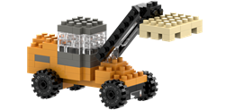 Brixies construction kit wheel loader - 88 building blocks toy