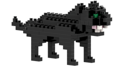 Brixies building set Black Panther - nano animal toy - 107 bricks
