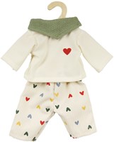 Heless doll clothing set trousers and shirt Heart Confetti 28-35cm