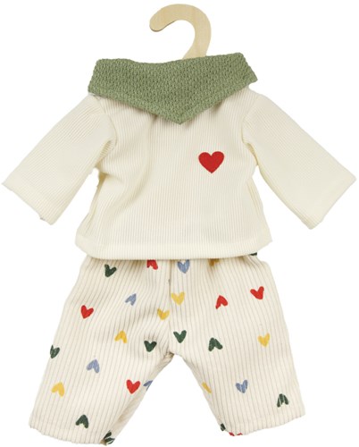 Heless doll clothing set trousers and shirt Heart Confetti 28-35cm