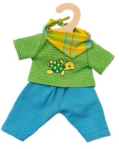 Heless doll clothing set trousers and shirt turtle 28-35cm cotton