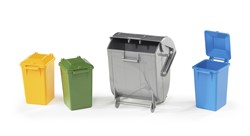 BRUDER Garbage can set