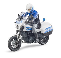 Bruder toy motorcycle Ducati Scrambler police with play figure
