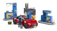 Bruder bworld petrol station toy with car wash and car - 62111-2
