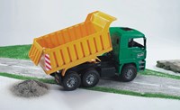 Bruder MAN dump truck toy green 1:16 for kids construction-2